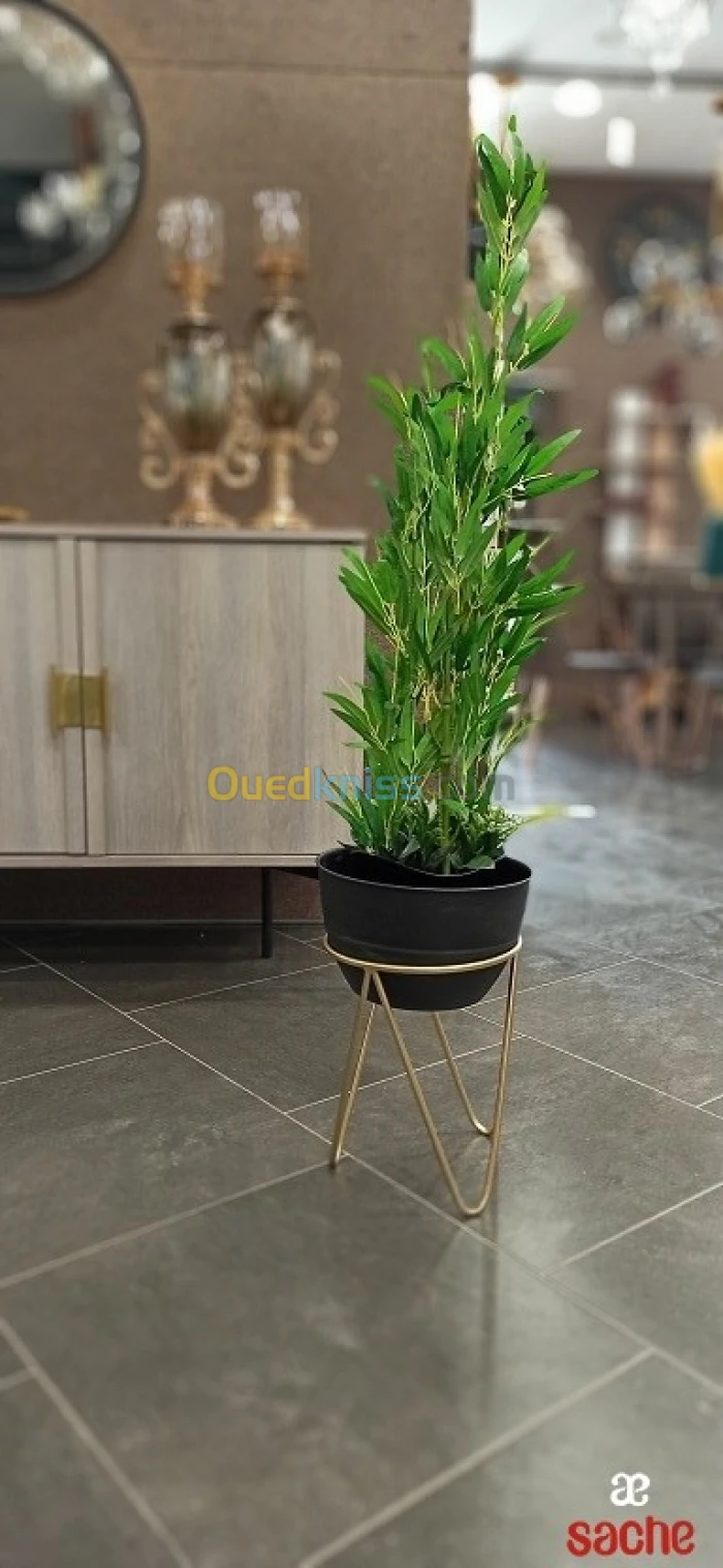 Cache Pot Pm Noir Dore -40*27Cm