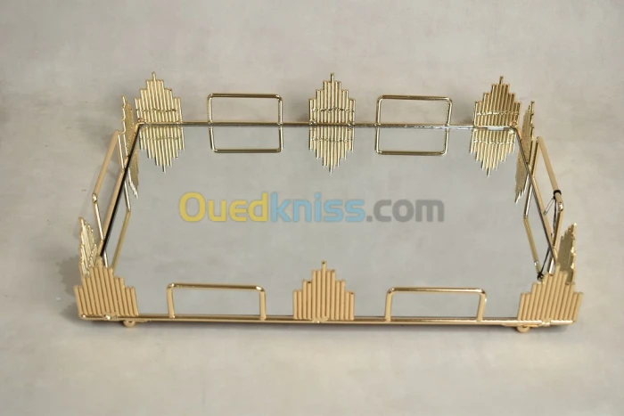 PLATEAU RECT MIROIR 41*31CM