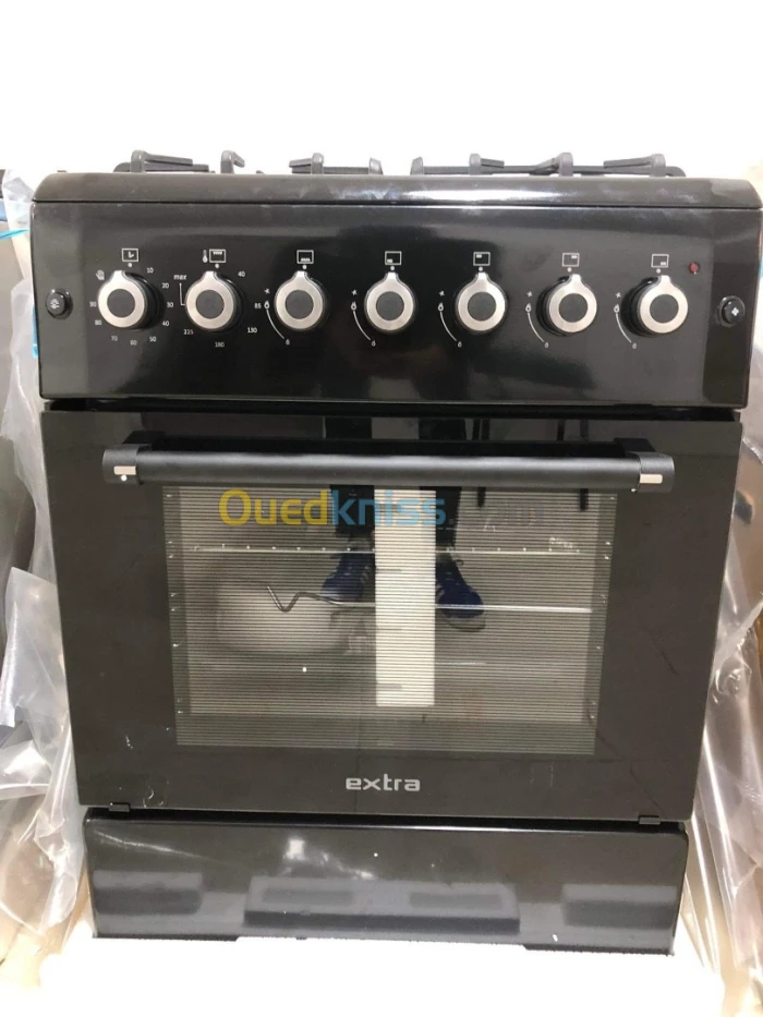PROMOTION Cuisinière Extra Noir 4Feux Noir/Blac/Inox