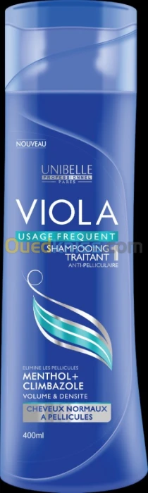 SHAMPOOING TRAITANT VIOLA USAGE FREQUENT ANTI-PELLICULAIRE IL ELIMINE LES PELLICULES