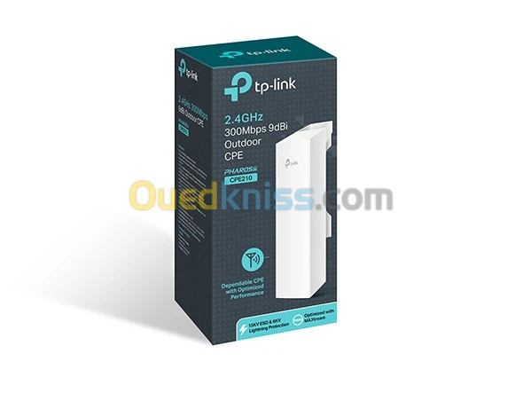 POINT DACCES EXTERIEUR TP-LINK CPE210 2.4GHz 300Mbps 9dBi