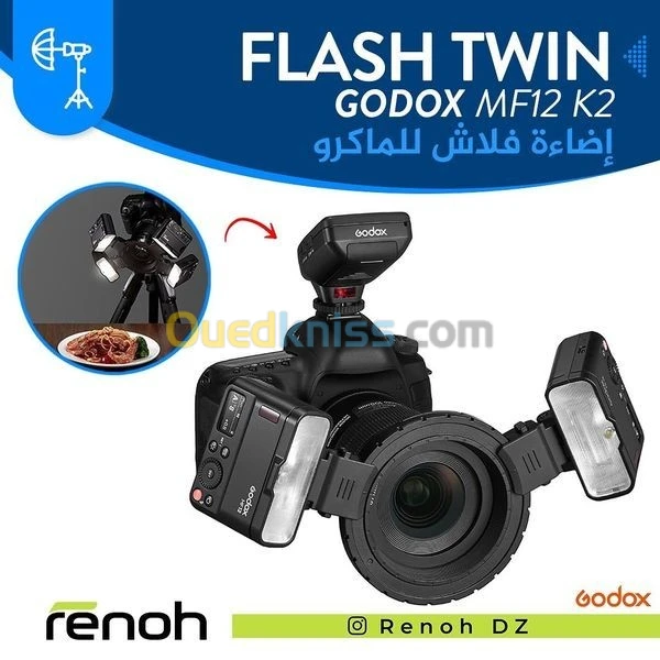 Flash twin pour macro Godox MF12 K2