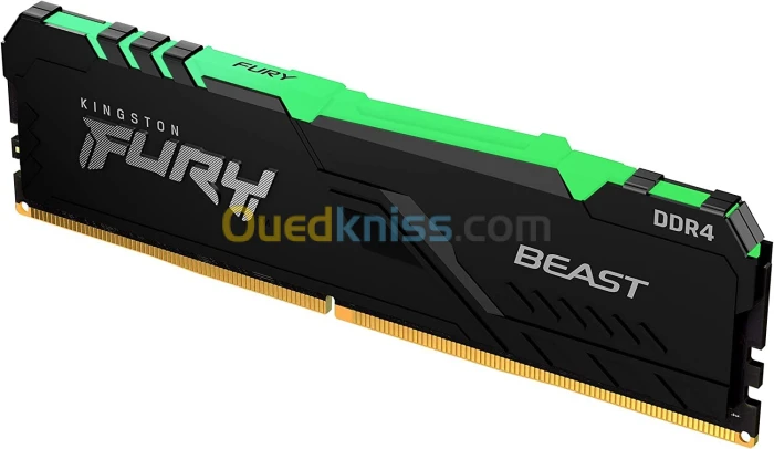 RAM Kingston FURY Beast RGB 8 Go DDR4 3200 MHz CL16 - PC4-25600 - RGB -