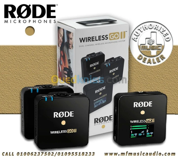 RODE Wireless GO II Dual Channel Système De Microphone Numérique Sans Fil Compact Avec Micro 