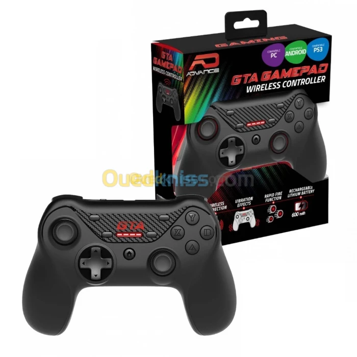 Spirit of Gamer Advance GTA-RFXGP - Manette Gamepad Sans-Fil Pour PC PS3 Android