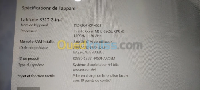 Dells latitude i5 3310 2en1