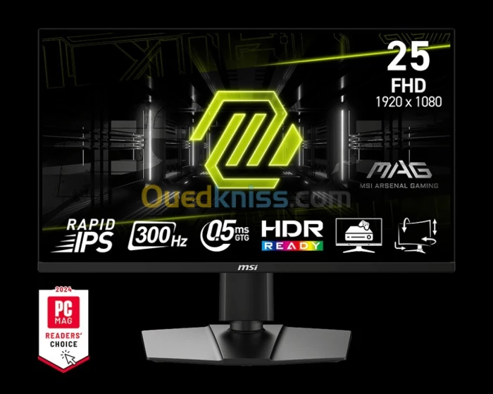 MONITEUR MSI 255PXF 25" 300HZ IPS 0.5MS FHD ADJUSTABLE