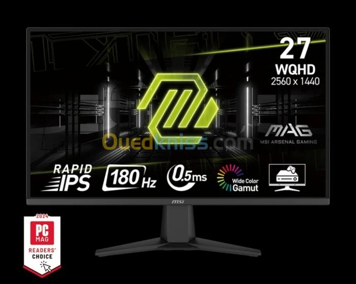 MONITEUR MSI MAG 275QF 27" 2K 180HZ 0.5MS IPS