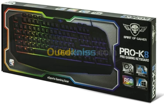 Clavier Spirit Of Gamer Pro K8 RGB
