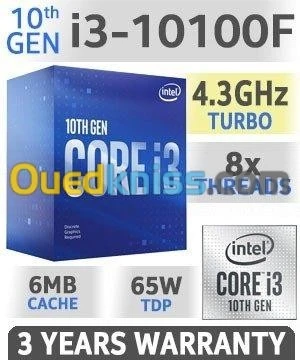 Processeur Intel Core I3-10100F 4.3Ghz