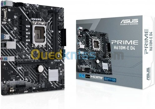 ASUS PRIME H610M-E D4 Micro ATX Socket 1700 Intel H610 Express - 2x DDR4 - M.2 PCIe 3.0 - USB 3.1