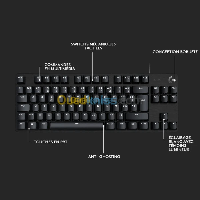 Logitech G413 TKL SE Clavier Gaming - Interrupteurs Mécaniques Tactiles