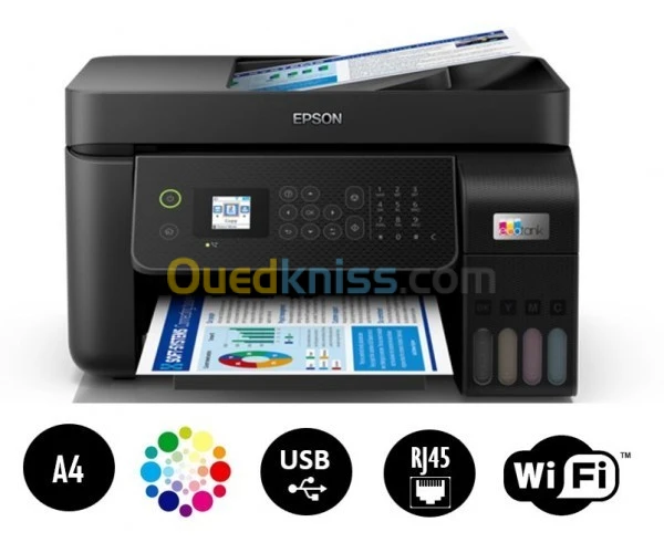 EPSON L5290 Imprimante Multifonction - A4 2400DPI - 10PPM - WIFI - USB - NOIR