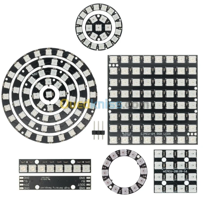 NEOPIXEL RGB WS2812 (8/12/16/24) Bits Compatible Arduino / Raspberry