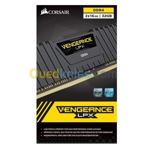 RAM DDR4 64G (4*16G) 3200MHZ/CL16 CORSAIR VENGEANCE LPX DESKTOP