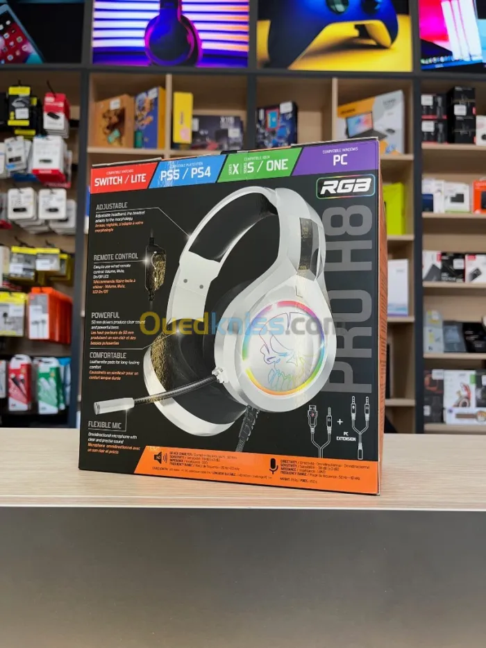 CASQUE SPIRIT OF GAMER PRO H8 WHITE RGB