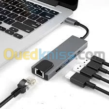 Adaptateur TYPE-C TO TYPE-C HDMI RJ45/1000