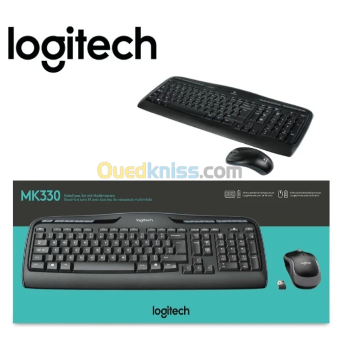 Ensemble ( Pack / Kit ) clavier souris Logitech MK330 sans fil/azerty