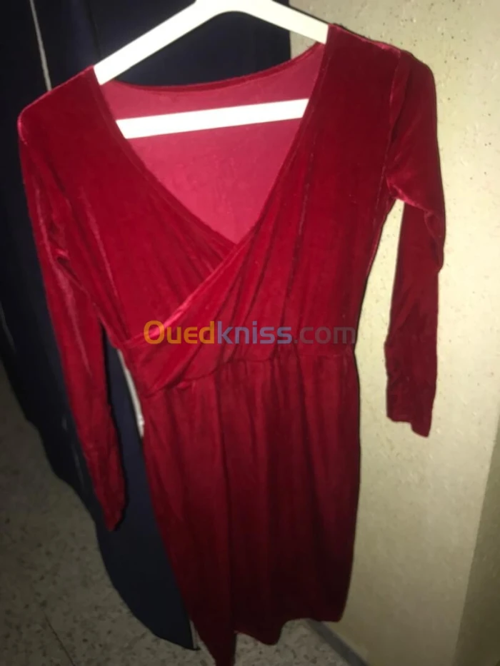 Robe soirée rouge midi katifa
