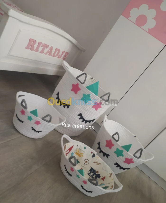 Panier à rangement produit bébé multi usage