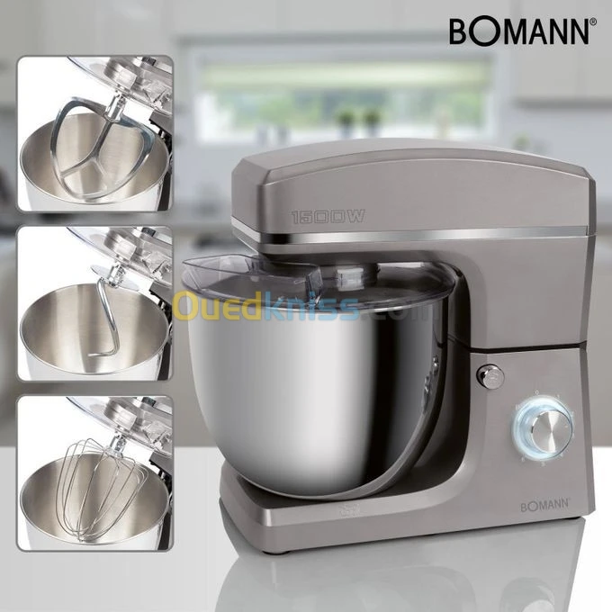 Bomann Robot Pétrin Multifonction 10L 1500W - Km 6036 Cb -Argent