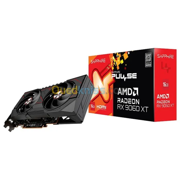 CARTE GRAPHIQUE SAPPHIRE PULSE AMD RADEON RX 9060 XT 16GO 