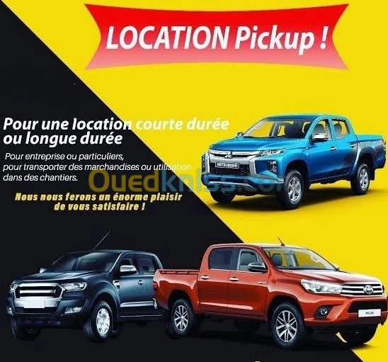Location pick-up 4x4 double cabine & pickup 4x2 & véhicule 4x4 & utilitaire