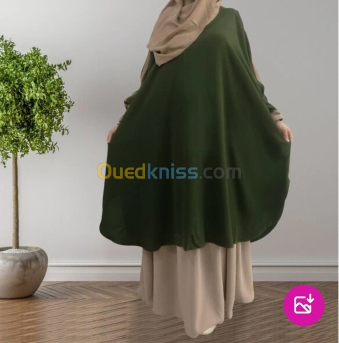 جلباب بثلاث قطع سطوندار