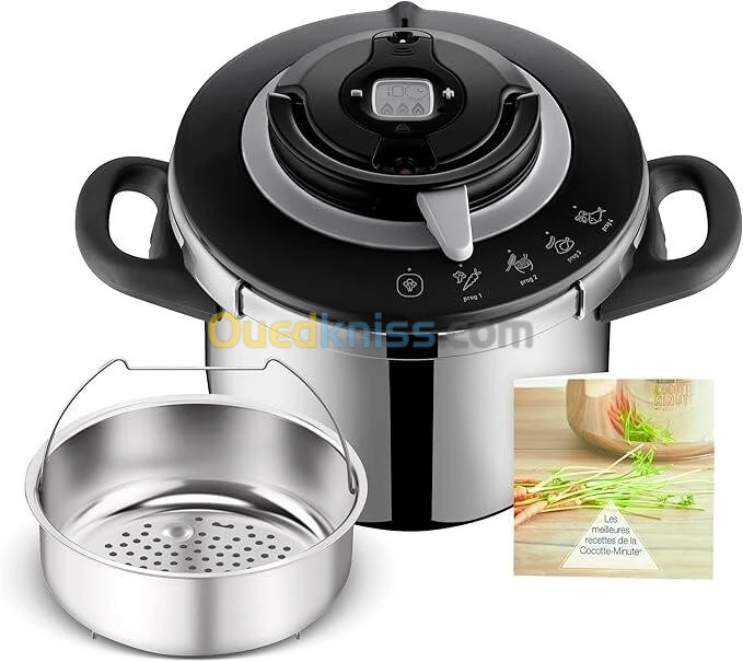 Cocotte-minute SEB-Clipso+ CHEF 6L, 4-6 personnes, Induction, 4programmes de cuisson, Cuisson rapide