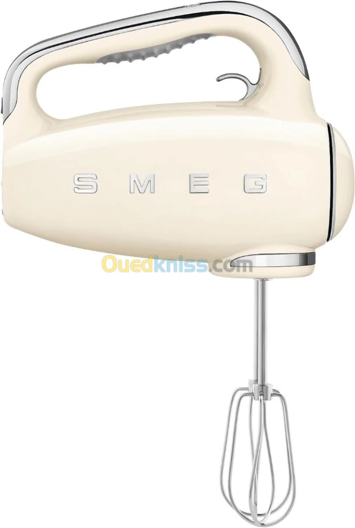 Smeg Batteur Électrique BEIGE , 9 Niveaux de Vitesse, Fonction Turbo, 250W - HMF01CREU