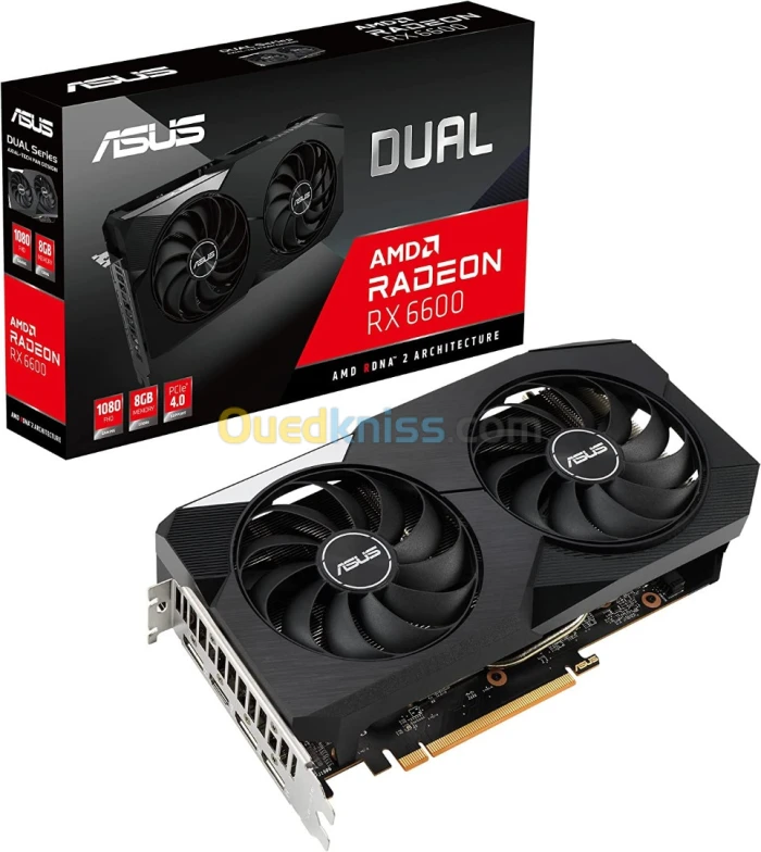 ASUS Dual AMD Radeon RX 6600 8GB GDDR6 Gaming Graphics Card PCIe 4.0,HDMI 2.1, DisplayPort 1.4a