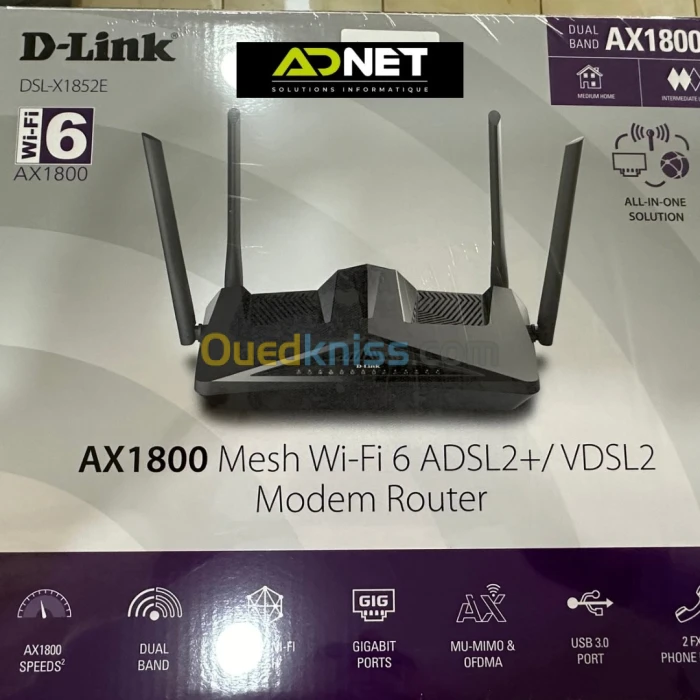 MODEM ROUTEUR WIFI 6 D-LINK AX1800