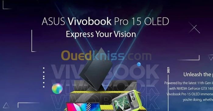 ASUS VIVOBOOK PRO 15 OLED INTEL I7 -11370H ram 16 gb disk 1TB RTX 3050 16.1 pouce OLED