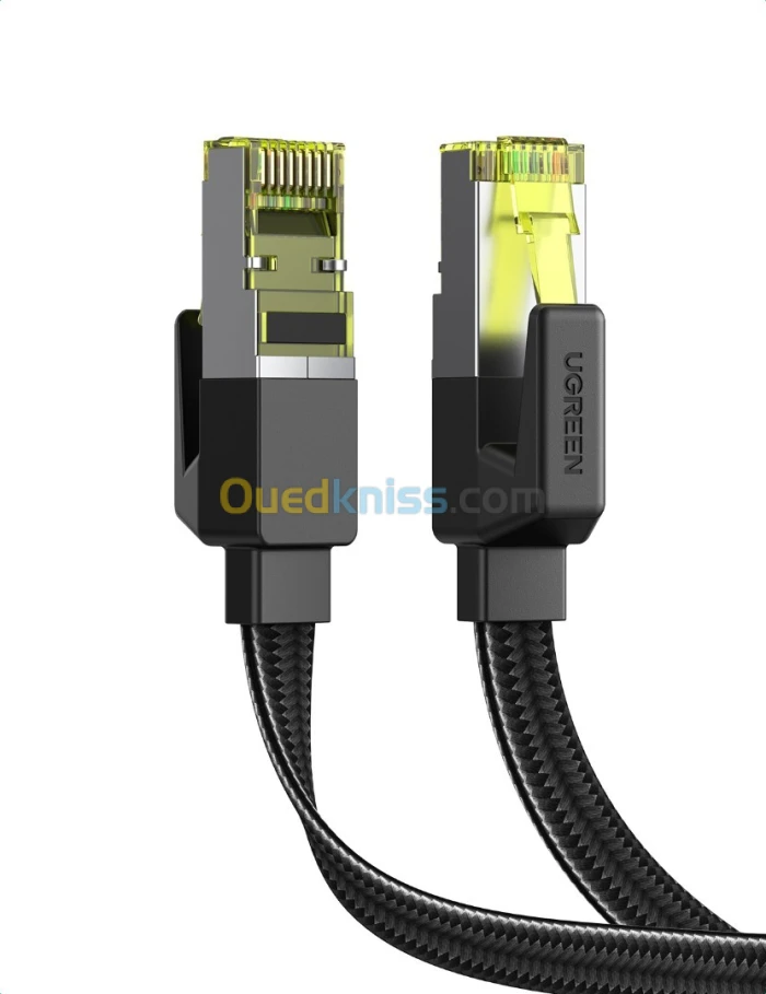 UGREEN câble réseau Ethernet CAT7 10Gbps en coton tressé Flat 1M
