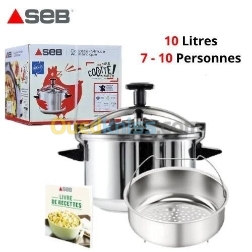 COCOTTE SEB 10L AUTHENTIQUE INOX 