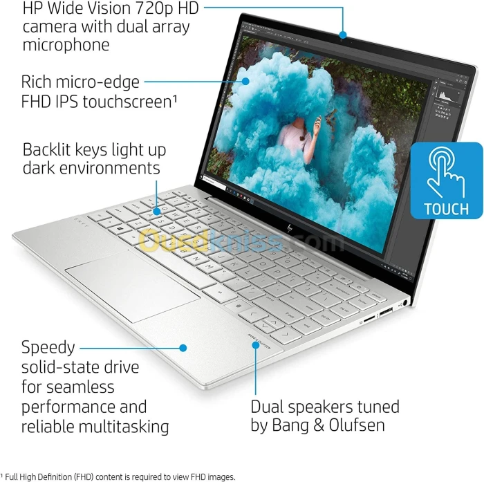 HP ENVY 13 ba1010nr i7 1165G7 8Go 256Go 13.3 FHD Tactil w10