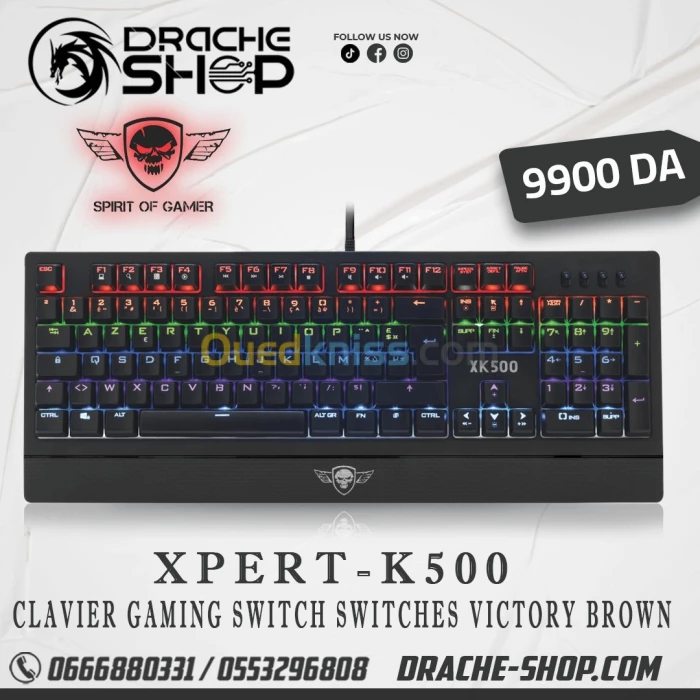 Clavier Gaming Brown Switch Xpert K500
