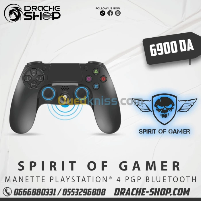 Manette Playstation 4 Spirit of Gamer Bluetooth