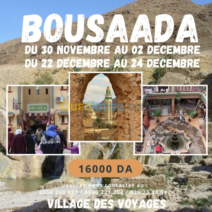 Week end Boussada & safari 4x4 vacances d'hiver
