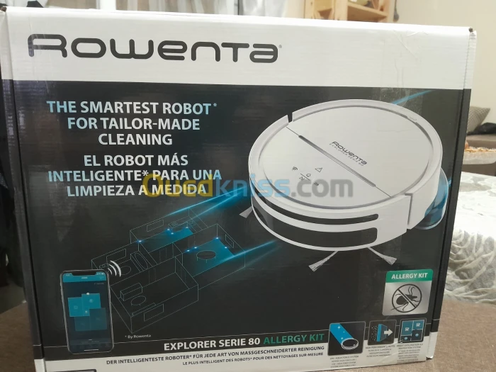 Aspirateur laveur Robot ROWENTA X-PLORER SERIE 80 AI RR7747WH SERIE 80 AI مكنسة كهربائية روبوتية