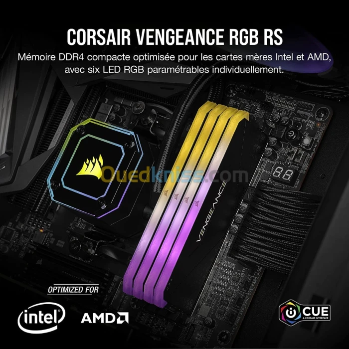 Ram - Corsair Vengeance RGB RS 16 Go (2 x 8 Go), DDR4 3200 MHz C16