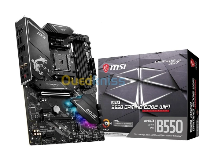 BUNDLE CPU AMD Ryzen 7 5700X AM4 + CARTE MERE MSI AMD AM4 MPG B550 GAMING EDGE Wifi