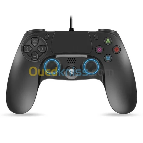 MANETE SPRIT OF GAMER Wired Gamepad filaire avec rétro-éclairage bleu pour PS4/PS3/PC