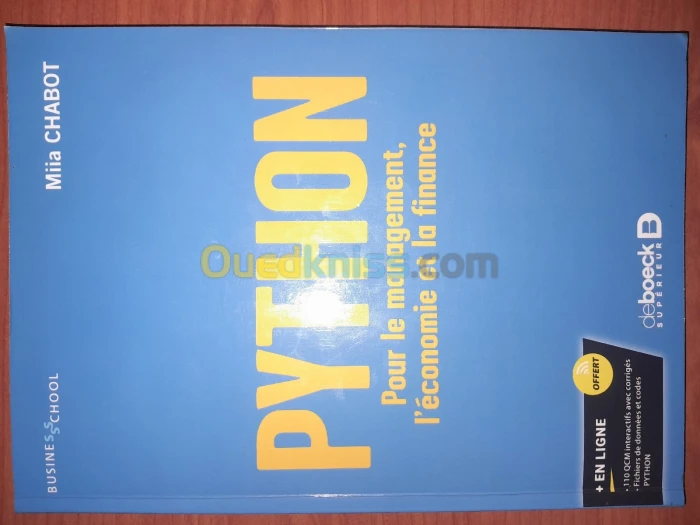 Python pour le management,l'économie et la finance
