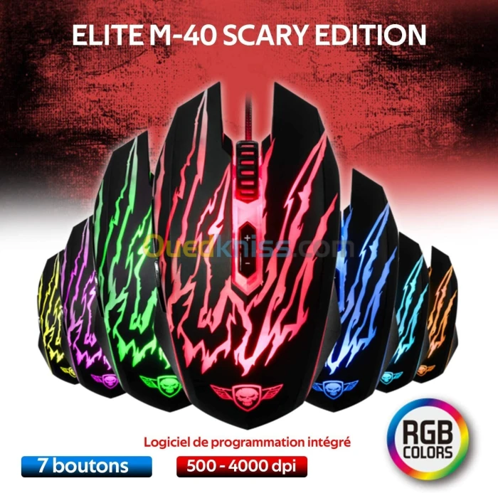 Spirit Of Gamer Souris Elite M40 Scary Edition