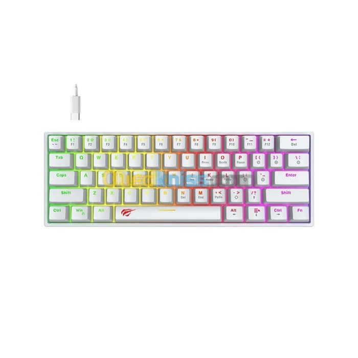 CLAVIER HAVIT GAMING KB881L MECANIQUE WHITE (Red Switch)
