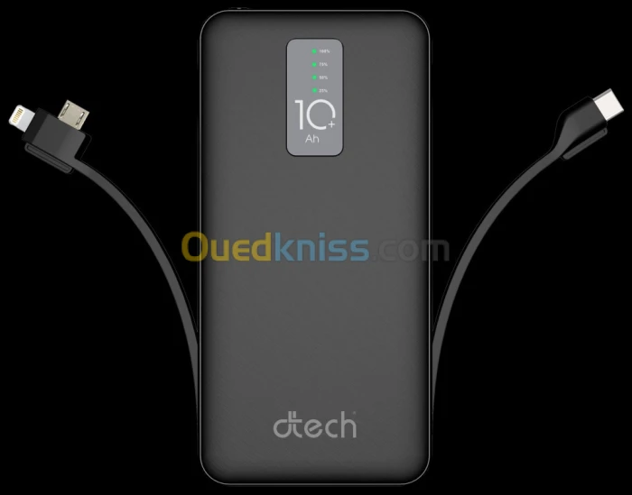 Power Bank D-Tech 20000 Mah 3 Sortie - Noir - DP20H