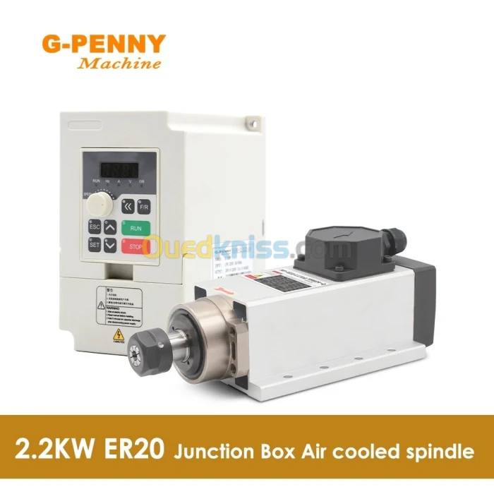 Moteur de broche de refroidissement par air CNC