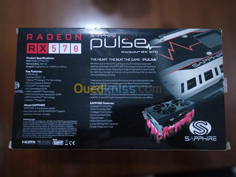 Carte graphique SAPPHIRE Pulse Radeon RX 570 4 Go GDDR5 2