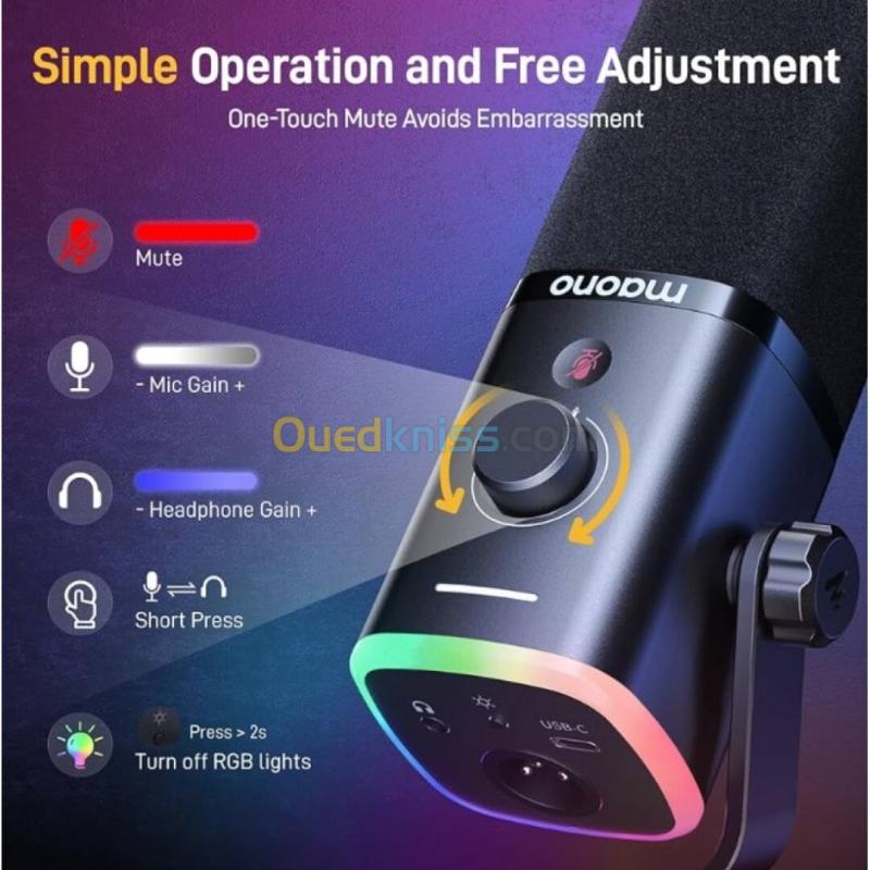 Microphone Maono PD100X USB/XLR RGB  Gaming & Streaming 3